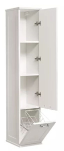 Пенал Акватон Леон 1A186503LBPS0 Дуб белый 30 с корзиной для белья
