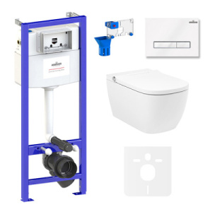 Комплект инсталляции 7 в 1 Lavinia Boho Relfix Smart V-Clean 87561125 / 87561126, белый