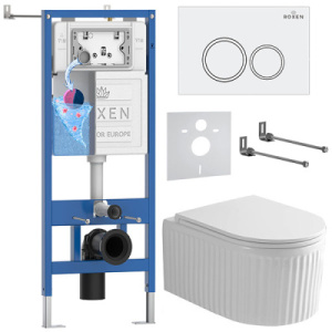 Комплект инсталляции 6 в 1 Roxen StounFix Dual Fresh 968230 с аромадозатором, белый