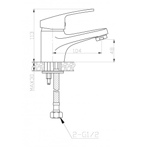 Смеситель для умывальника AV Engineering AVFCB1-A151-201