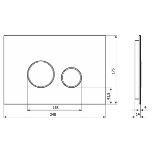 Кнопка для инсталляции KK POL Vitrum Grande V1 Orbis Quartz 350/PPK/423-00-03
