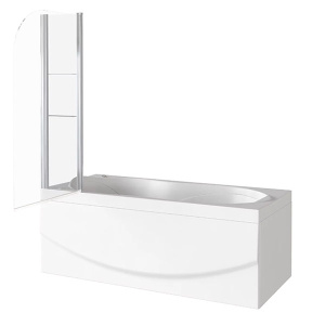 Душевая шторка на ванну Good Door SCREEN HS-100-C-CH, 100х140, прозрачный