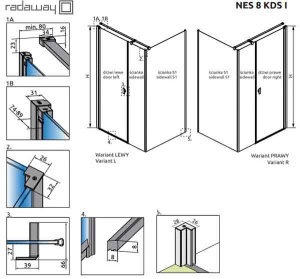Фронтальная стенка Radaway Nes 8 KDS I Wall 403