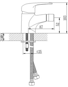 Смеситель для биде Lemark Pramen LM3308C
