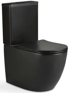 Напольный унитаз Gid Tn2188TF-Bm с сиденьем Soft Close, черный матовый