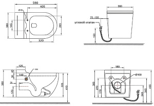 Подвесной унитаз Cerutti Sella Aria Pulse CT10193 с импульсным смывом