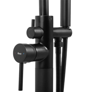 Смеситель для ванны Rea Mono black matt REA-B2714 напольный