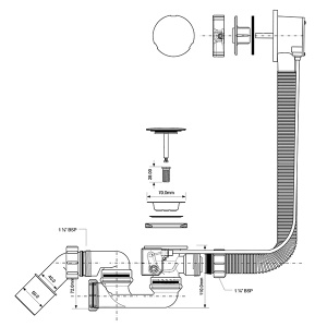 Сифон для ванны McAlpine HC31M-N1