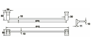 Держатель для полотенец Rose RG1617