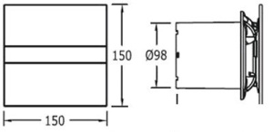 Вытяжной вентилятор CATA E-100 G BK фото 1