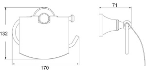Держатель для туалетной бумаги Rose RG1905H