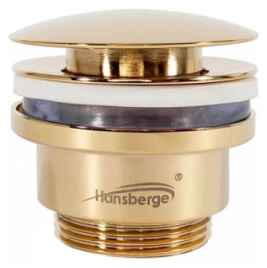 Донный клапан Hansberge H107GO / H107MG, золото глянцевое