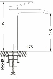 Смеситель для умывальника Shevanik S4011C