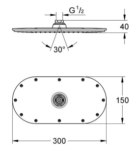Верхний душ Grohe Rainshower Veris 27470000