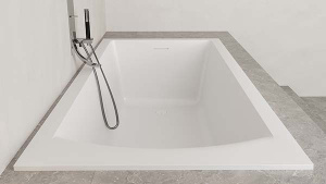 Ванна из искусственного камня Salini Cascata, 170х75, белый глянцевый