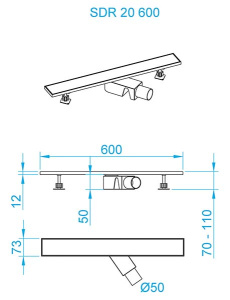 Душевой трап RGW SDR-20B, 60 см