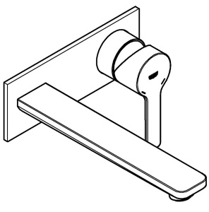 Смеситель встраиваемый Grohe Lineare 23444AL1, темный графит матовый