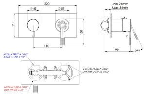 Смеситель скрытого монтажа Remer Atelier AL93Z