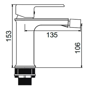 Смеситель для биде Gerhans K15022T
