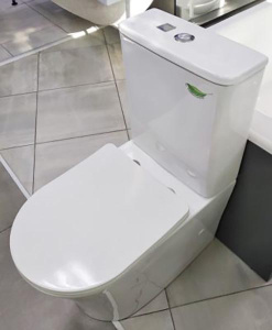 Напольный унитаз CeramaLux 1219A безободковый (с крышкой SoftClose), белый