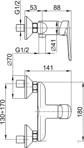 Смеситель для душа Armatura Tanzanit 5026-010-00