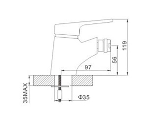Смеситель для биде Gerhans K15009