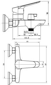 Смеситель для ванны Esko Kazan KZ54