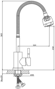 Смеситель для кухонной мойки Haiba HB73304