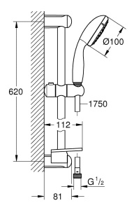 Душевой гарнитур Grohe New Tempesta 100 27927001