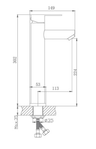 Смеситель для умывальника Haiba HB11801