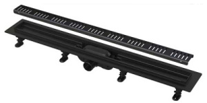 Душевой трап AlcaPlast APZ10 Black 550 / 650 / 750 / 850 / 950, 55 см