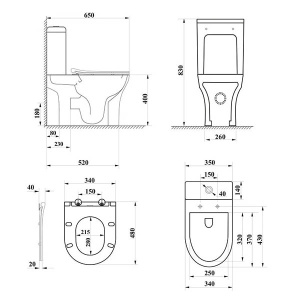 Напольный унитаз Cerutti Bernina Tornado CT10815, белый