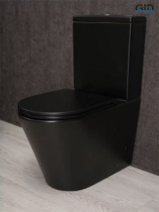 Напольный унитаз Gid Tn2189Bm с сиденьем Soft Close, черный матовый