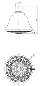 Верхний душ Lemark LM8040C