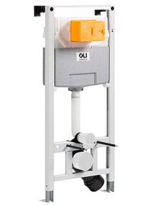 Система инсталляции OLI 120 885052 + клавиша смыва Slim Inox 57141
