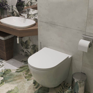 Комплект инсталляции Geberit Duofix с кнопкой Delta 21 и унитазом Roxen Antares 530185-01 Rimless Soft Close, хром глянец