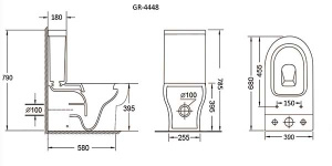 Напольный унитаз Grossman GR-4448 с крышкой Slim