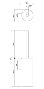 Ершик для унитаза Omnires Modern Project MP60621GL / MP60621GLB, золото