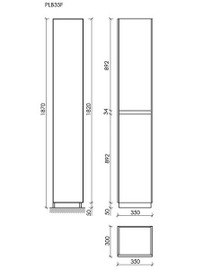 Пенал Sancos Libra Floor дуб галифакс