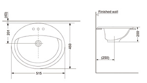 Умывальник Porta Fenno V52