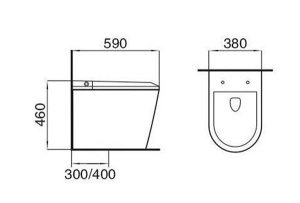Умный приставной унитаз Grossman Smart GR-PR-5702 с функцией биде