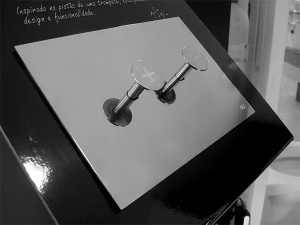 Кнопка для инсталляции OLI Trumpet, сатин (хром матовый)