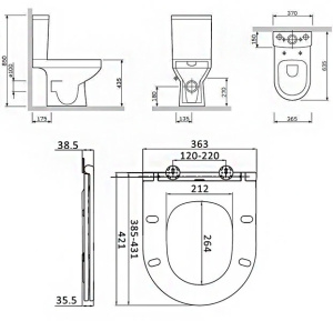Напольный унитаз AM.PM Spirit CK70DC