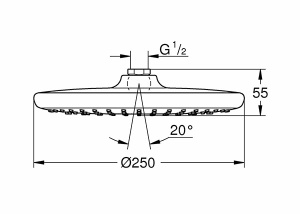 Верхний душ Grohe Tempesta 250 26662000