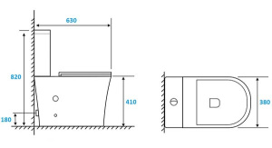 Напольный унитаз Cerutti Adige MW CT9243 / Adige CT7836 безободковый с крышкой Soft Close, белый глянцевый