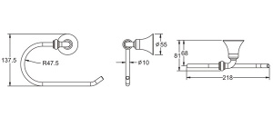 Держатель для полотенец Rose RG1206