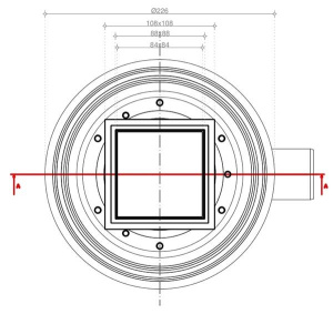 Душевой трап Pestan Confluo Standart Plate 2 2 in 1 with flange, 10х10 см