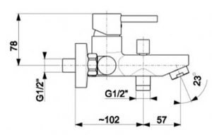 Смеситель для ванны Armatura Neda 5824-010-00