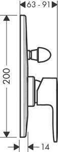 Смеситель встраиваемый Hansgrohe Vernis Blend 71449670 / 71449000 (2 функции)