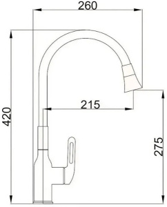 Смеситель для кухонной мойки Haiba HB73825